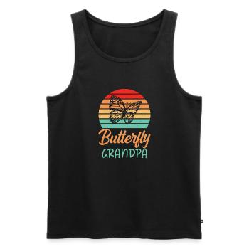 Butterfly Lover Gifts - Men's Premium Organic Tank Top - black - Front - AI Model Male 178 light (178cm)
