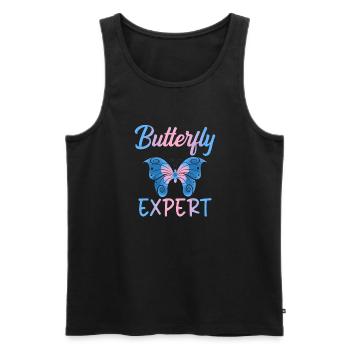 Butterfly Lover Gifts - Men's Premium Organic Tank Top - black - Front - AI Model Male 178 light (178cm)