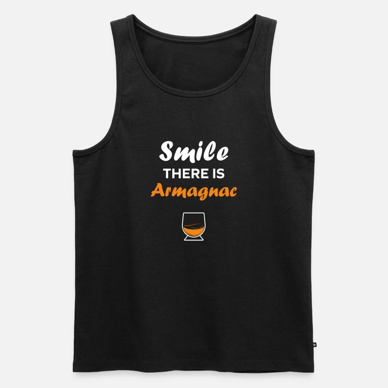 Armagnac - Männer Premium Bio Tank Top - Schwarz