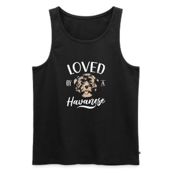 Gifts for Havanese Dog Lovers - Men's Premium Organic Tank Top - black - Front - Michal (187cm)