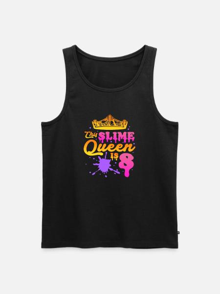 This slime queen is 8 - Männer Premium Bio Tank Top - Schwarz