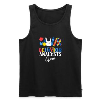 Behavior Analysts Crew ABA Therapist Behavioral - Men's Premium Organic Tank Top - black - Front - AI Model Male 178 light (178cm)