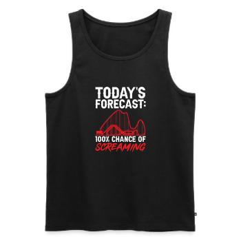 Roller Coaster Roller Coaster Amusement Park - Men's Premium Organic Tank Top - black - Front - AI Model Male 178 light (178cm)