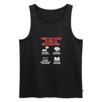 Roller Coaster Roller Coaster Amusement Park - Men's Premium Organic Tank Top - black - Front - AI Model Male 178 light (178cm)