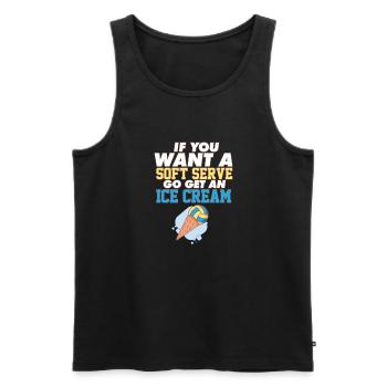 Volleyball If You Want A Soft Serve Go Get An Ice - Männer Premium Bio Tank Top - Schwarz - Vorne - Michal (187cm)