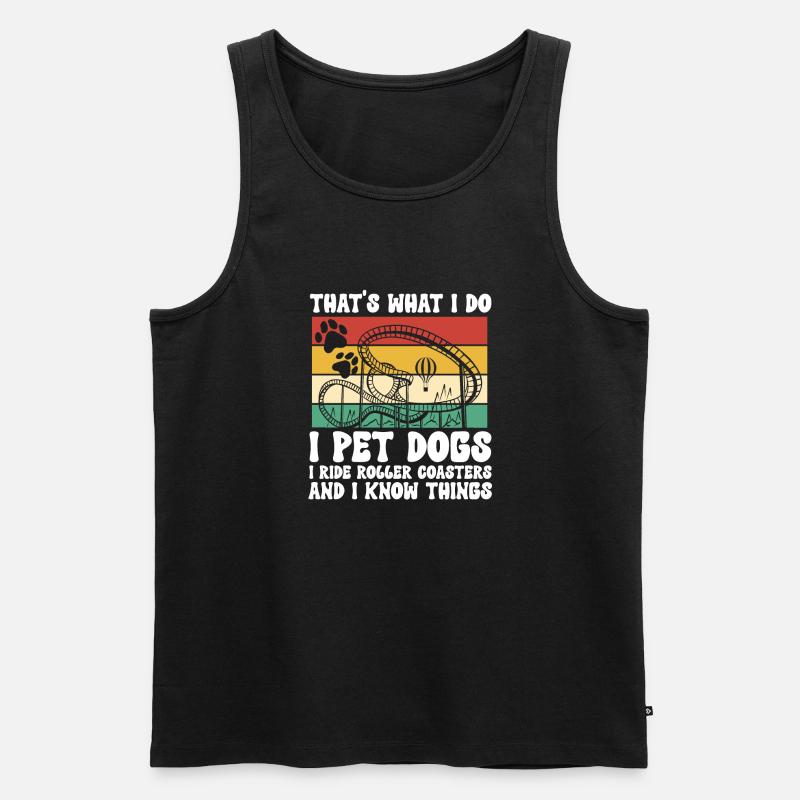Achterbahn Rollercoaster Freizeitpark - Männer Premium Bio Tank Top - Schwarz