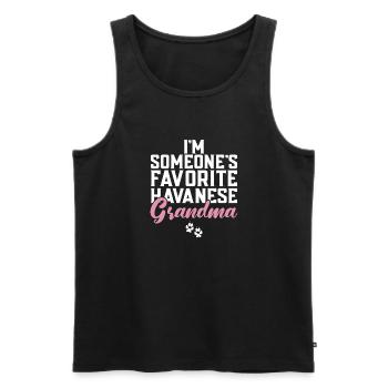 Gifts for Havanese Dog Lovers - Men's Premium Organic Tank Top - black - Front - Michal (187cm)