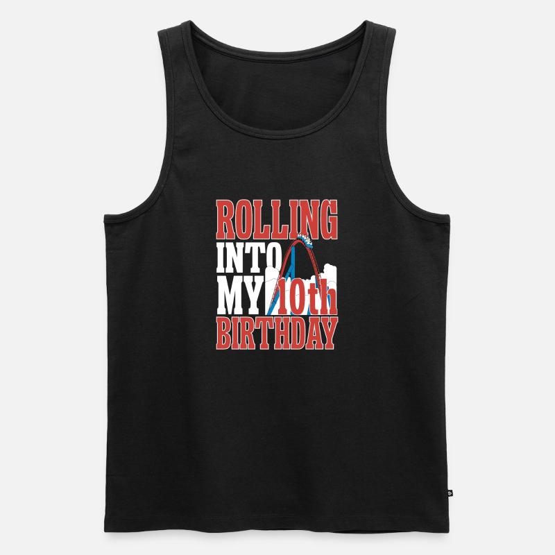 Achterbahn Rollercoaster Freizeitpark - Männer Premium Bio Tank Top - Schwarz