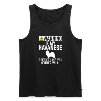 Gifts for Havanese Dog Lovers - Men's Premium Organic Tank Top - black - Front - Michal (187cm)
