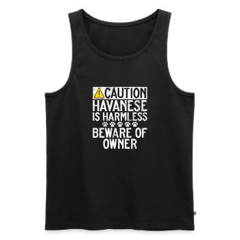 Gifts for Havanese Dog Lovers - Men's Premium Organic Tank Top - black - Front - Michal (187cm)