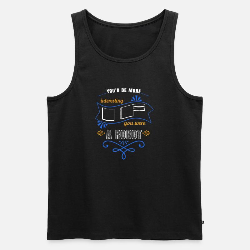 christmas robotics engineering - Männer Premium Bio Tank Top - Schwarz