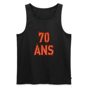 70 ANS - Débardeur bio Premium Homme - noir - Devant - Michal (187cm)