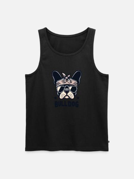 Bulldog Cool Attitude - Men's Premium Organic Tank Top - black