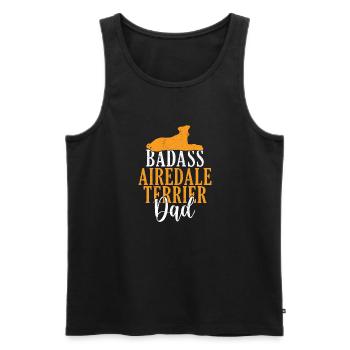 Airedale Terrier Gifts - Männer Premium Bio Tank Top - Schwarz - Vorne - Michal (187cm)