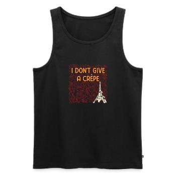 I Dont Give a Crepe Savage Quote French Badass - Männer Premium Bio Tank Top - Schwarz - Vorne - AI Model Male 178 light (178cm)
