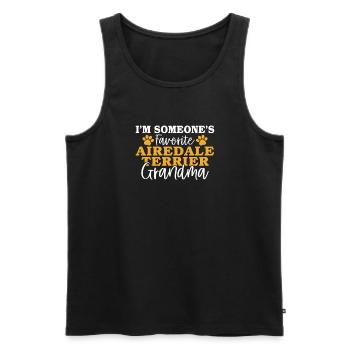 Airedale Terrier Gifts - Männer Premium Bio Tank Top - Schwarz - Vorne - Michal (187cm)