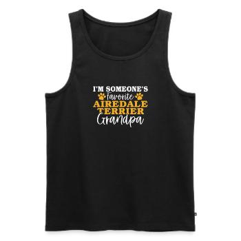 Airedale Terrier Gifts - Männer Premium Bio Tank Top - Schwarz - Vorne - Michal (187cm)