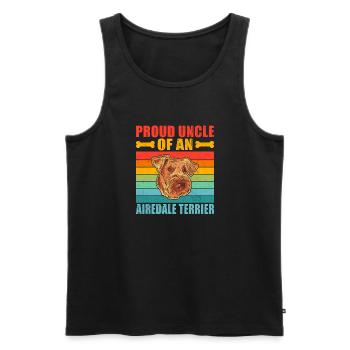 Airedale Terrier Gifts - Männer Premium Bio Tank Top - Schwarz - Vorne - Michal (187cm)