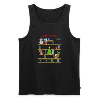 Weihnachten-x-mas-Gute alte zeit 2 Remastert - Männer Premium Bio Tank Top - Schwarz - Vorne - Michal (187cm)