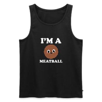 Boulettes de viande Italie Cuisine italienne - Débardeur bio Premium Homme - noir - Devant - Michal (187cm)