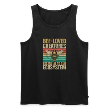 Bee Gifts - Men's Premium Organic Tank Top - black - Front - AI Model Male 178 light (178cm)