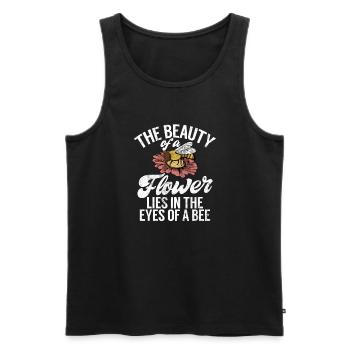 Bee Gifts - Men's Premium Organic Tank Top - black - Front - AI Model Male 178 light (178cm)