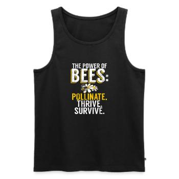 Bee Gifts - Men's Premium Organic Tank Top - black - Front - Michal (187cm)