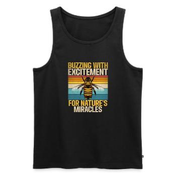 Bee Gifts - Men's Premium Organic Tank Top - black - Front - AI Model Male 178 light (178cm)