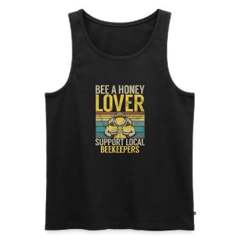 Bee Gifts - Men's Premium Organic Tank Top - black - Front - AI Model Male 178 light (178cm)