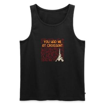 You Had Me at Croissant French Baker France Baking - Männer Premium Bio Tank Top - Schwarz - Vorne - Michal (187cm)