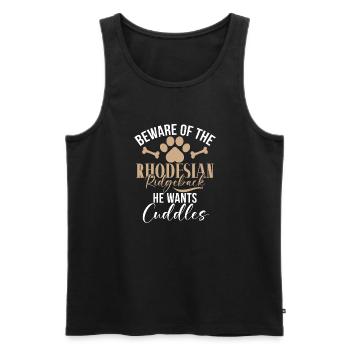 Cadeaux Rhodesian Ridgeback - Débardeur bio Premium Homme - noir - Devant - Michal (187cm)