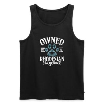 Rhodesian Ridgeback Gifts - Men's Premium Organic Tank Top - black - Front - Michal (187cm)