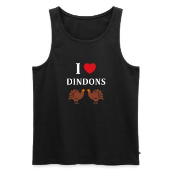 dindons - Débardeur bio Premium Homme - noir - Devant - Michal (187cm)