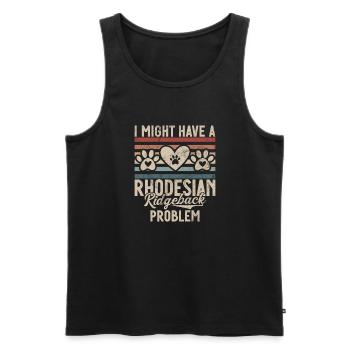 Cadeaux Rhodesian Ridgeback - Débardeur bio Premium Homme - noir - Devant - Michal (187cm)