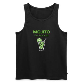 Mojito s'il vous plait - Débardeur bio Premium Homme - noir - Devant - Michal (187cm)