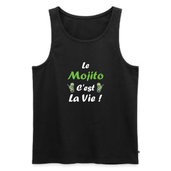 Le Mojito c'est la vie - Débardeur bio Premium Homme - noir - Devant - Michal (187cm)