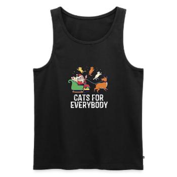Cats For Everybody Men Kids Women Ugly Christmas C - Men's Premium Organic Tank Top - black - Front - Michal (187cm)