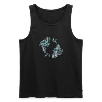 Poissons, Astrologie, Constellation, Horoscope, Zodiaque - Débardeur bio Premium Homme - noir - Devant - Michal (187cm)