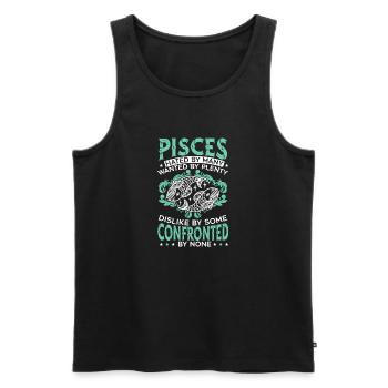 Fische Astrologie Sternbild Horoskop Tierkreis - Männer Premium Bio Tank Top - Schwarz - Vorne - AI Model Male 178 light (178cm)