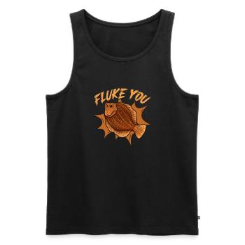 Flounder Fishing Fishing Catcher Summer Flounder - Men's Premium Organic Tank Top - black - Front - AI Model Male 178 light (178cm)