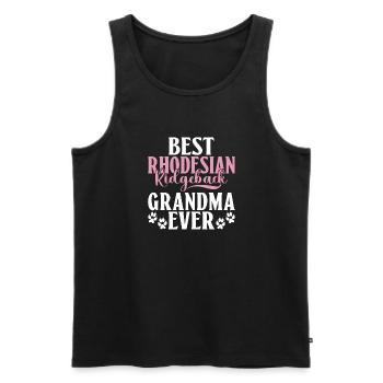 Rhodesian Ridgeback Gifts - Men's Premium Organic Tank Top - black - Front - Michal (187cm)