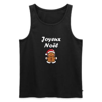 Joyeux noel pain d'épice - Débardeur bio Premium Homme - noir - Devant - Michal (187cm)