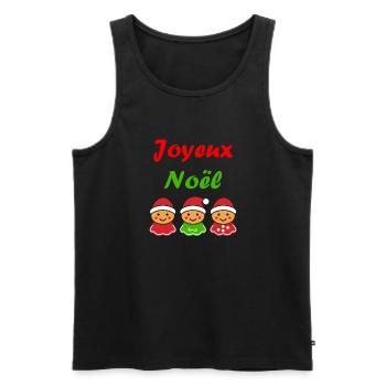 Joyeux noel pain d'épice - Débardeur bio Premium Homme - noir - Devant - Michal (187cm)