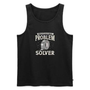 Duct Tape Panzertape Handwerker Klebeband - Männer Premium Bio Tank Top - Schwarz - Vorne - AI Model Male 178 light (178cm)