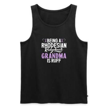 Rhodesian Ridgeback Gifts - Men's Premium Organic Tank Top - black - Front - Michal (187cm)