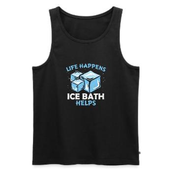 Eisbad Challenge eis bucket Challenge als - Männer Premium Bio Tank Top - Schwarz - Vorne - AI Model Male 178 light (178cm)