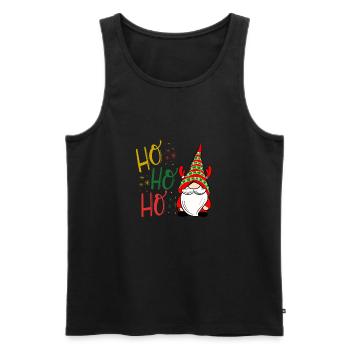 Ho ho ho gnome Christmas - Men's Premium Organic Tank Top - black - Front - Michal (187cm)