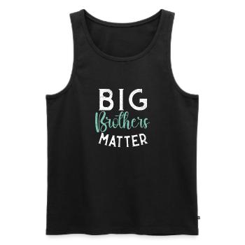 Big Brother Gift - Männer Premium Bio Tank Top - Schwarz - Vorne - Michal (187cm)