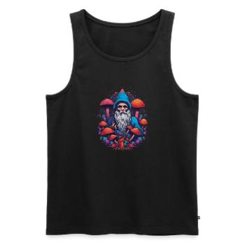 Mushroom | Fantasy Pilze Wald Natur Goa Festival - Männer Premium Bio Tank Top - Schwarz - Vorne - AI Model Male 178 light (178cm)