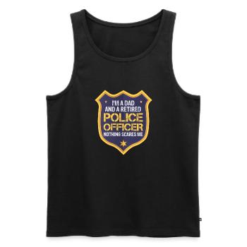 Retired Police Officer Police Retiree - Men's Premium Organic Tank Top - black - Front - Michal (187cm)